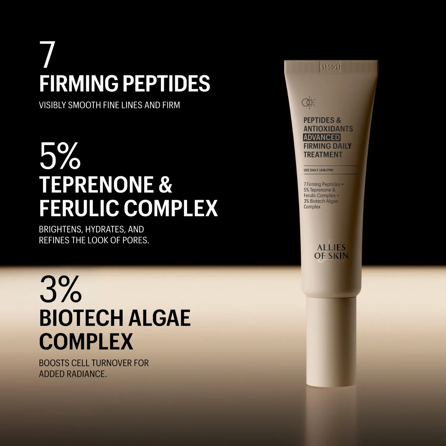 Allies of Skin | Peptides & Antioxidants Advanced Firming Daily Treatment 48ml - Image 3