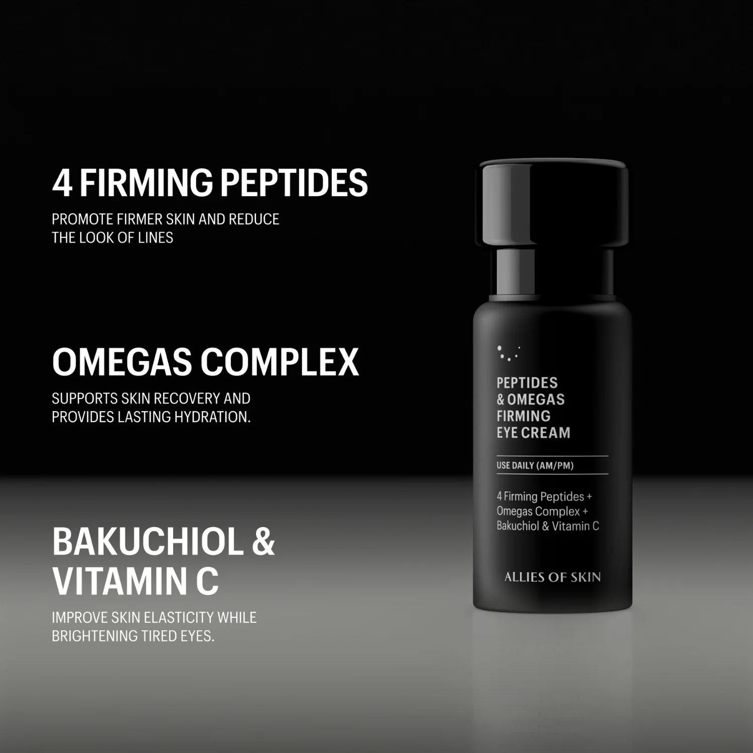 Allies of Skin | Peptides & Omegas Firming Eye Cream 15ml - Image 3