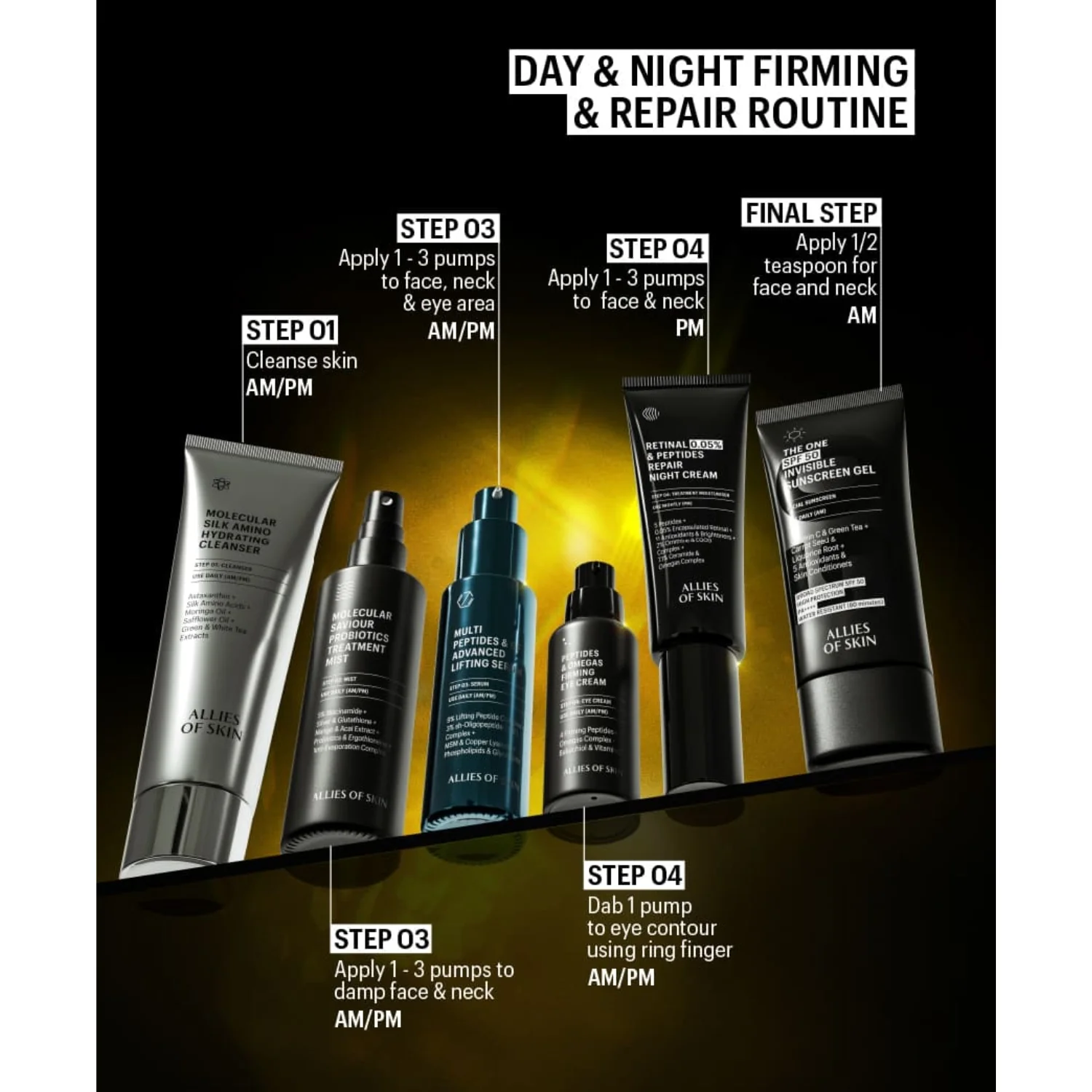Allies of Skin | Retinal 0.1% & Peptides Advanced Repair Night Cream 48ml - Image 12