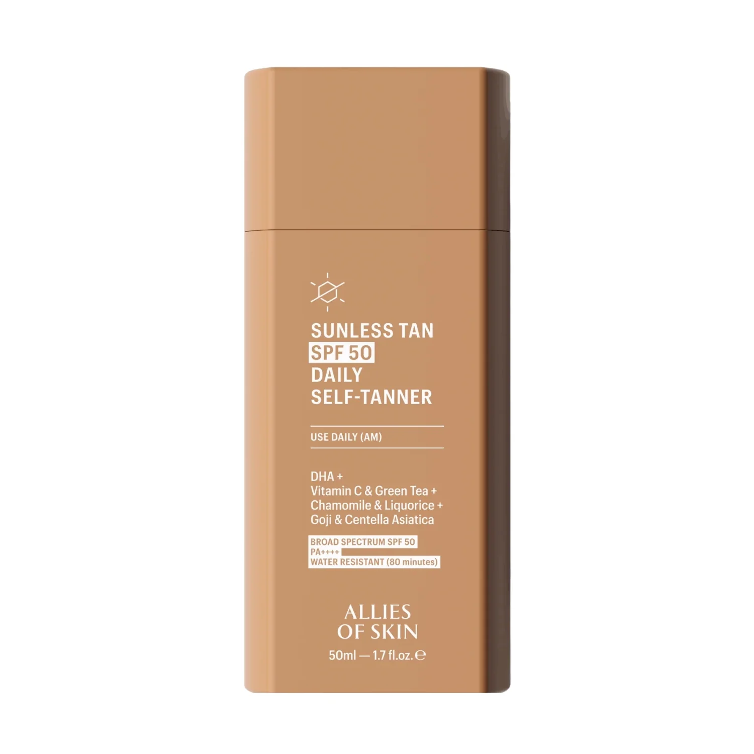 Allies of Skin | Sunless Tan SPF 50 Sunscreen + Self-Tanner 50ml