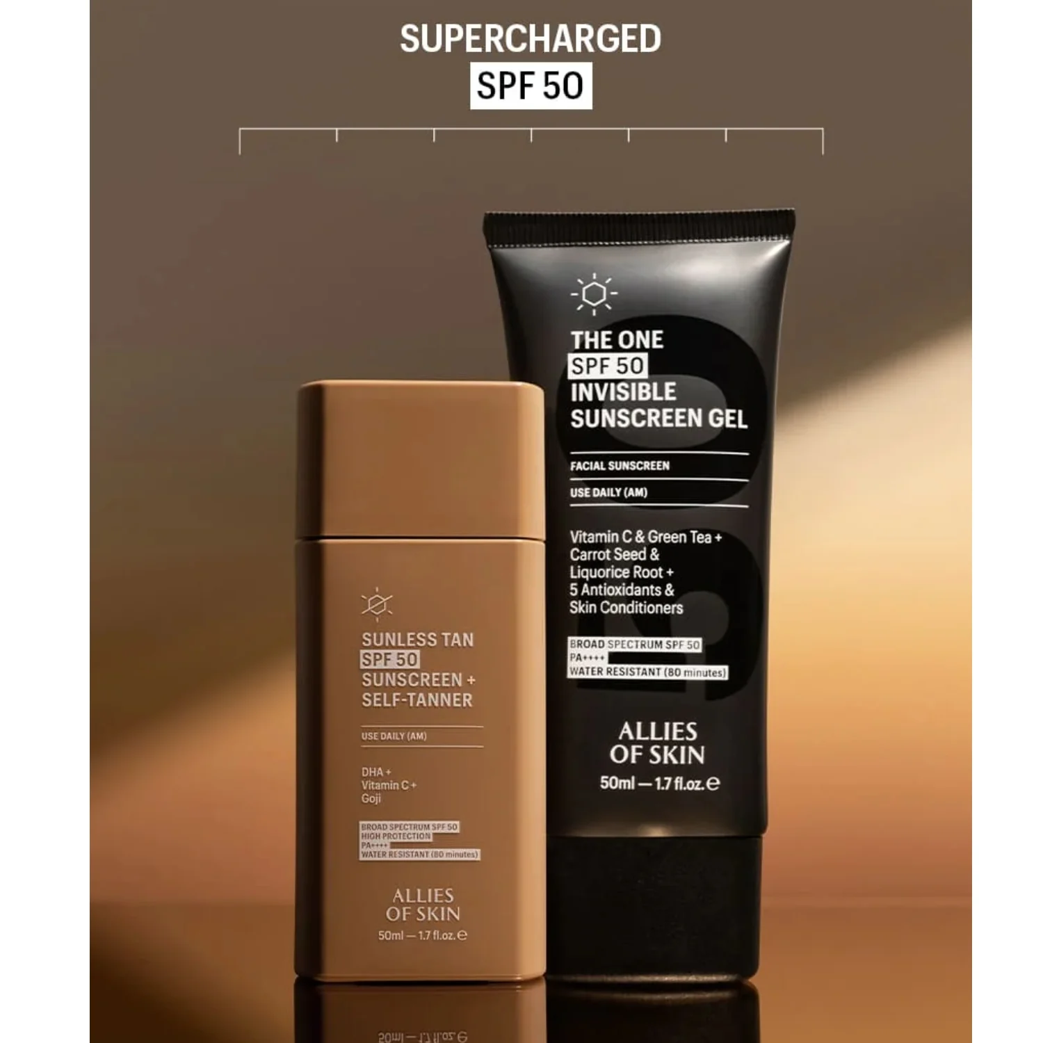 Allies of Skin | Sunless Tan SPF 50 Sunscreen + Self-Tanner 50ml - Image 8