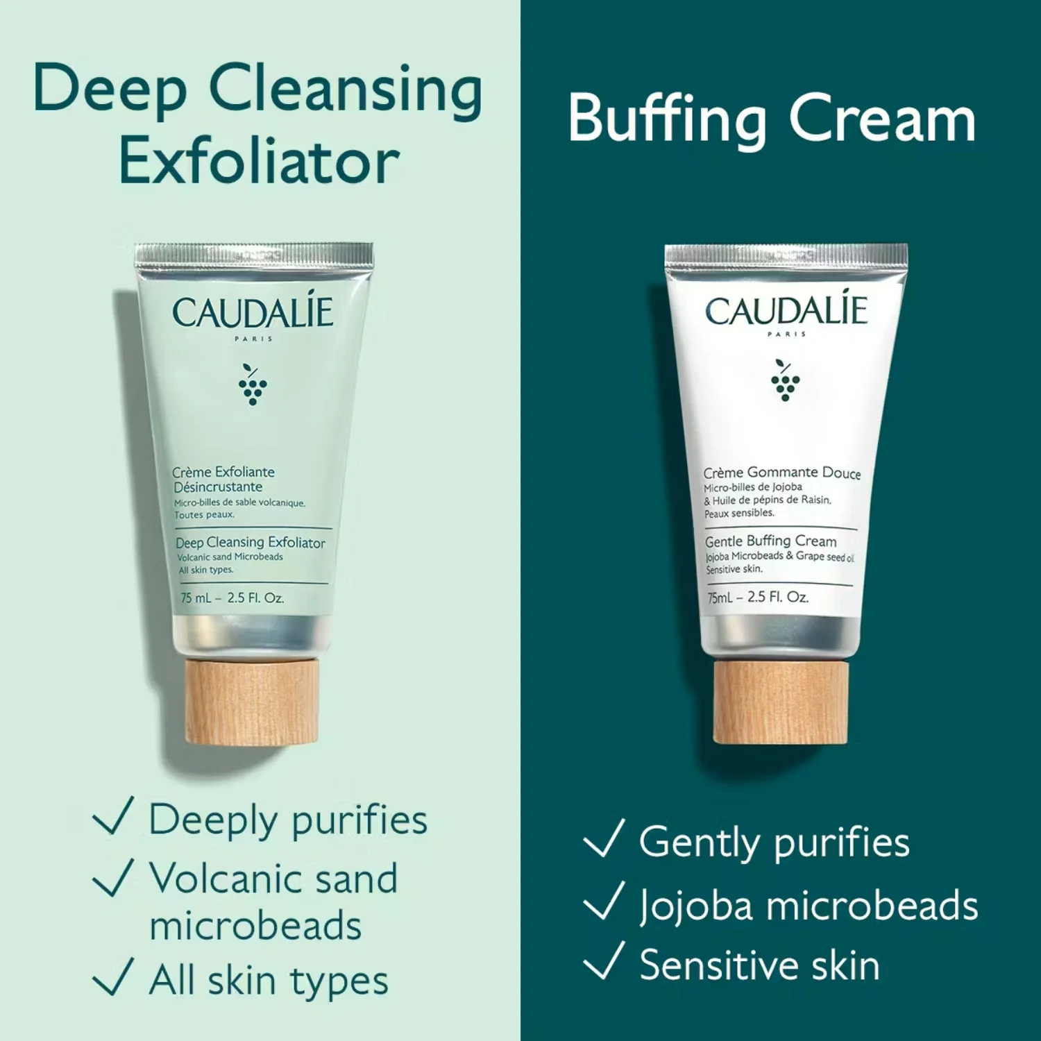 Caudalie | Vinoclean Deep Cleansing Exfoliator 75ml - Image 4