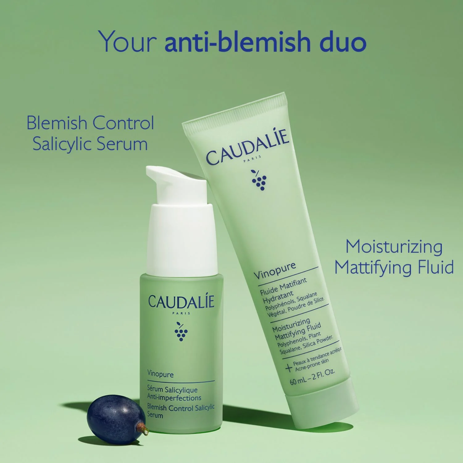 Caudalie | Vinopure Moisturizing Mattifying Fluid 60ml - Image 3