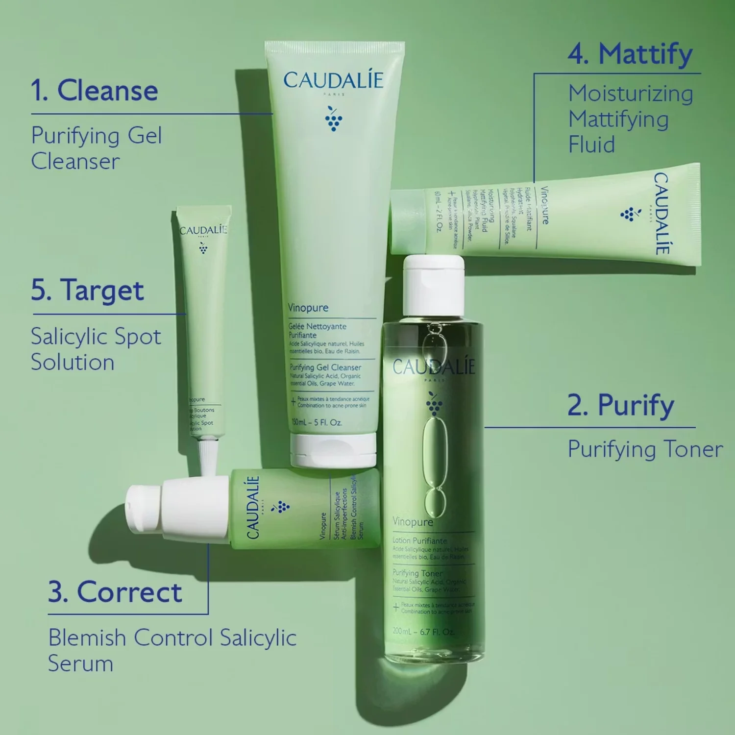 Caudalie | Vinopure Moisturizing Mattifying Fluid 60ml - Image 8
