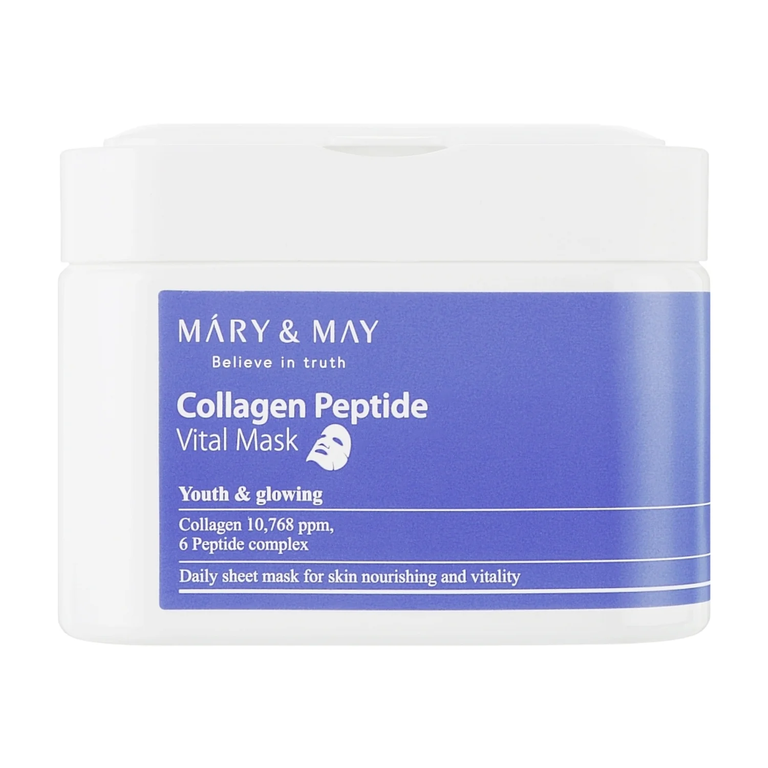 Mary & May | Collagen Peptide Vital Mask 30 sheets