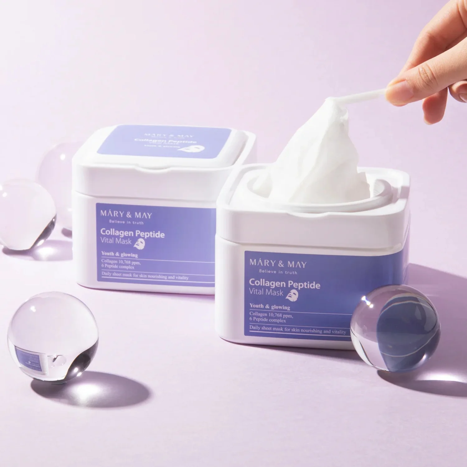 Mary & May | Collagen Peptide Vital Mask 30 sheets - Image 2