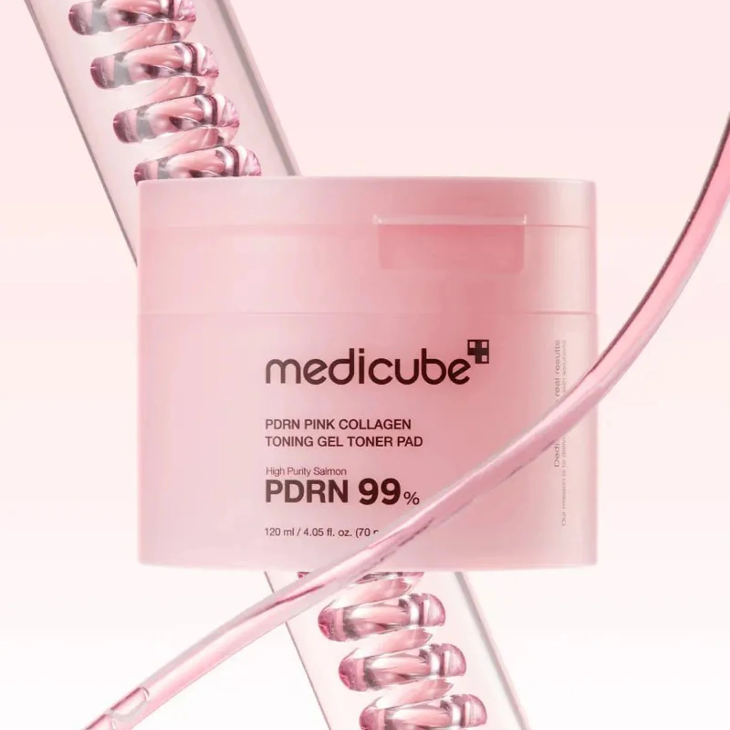 Medicube | PDRN Pink Collagen Toning Gel Toner Pad 70 Pads - Image 2