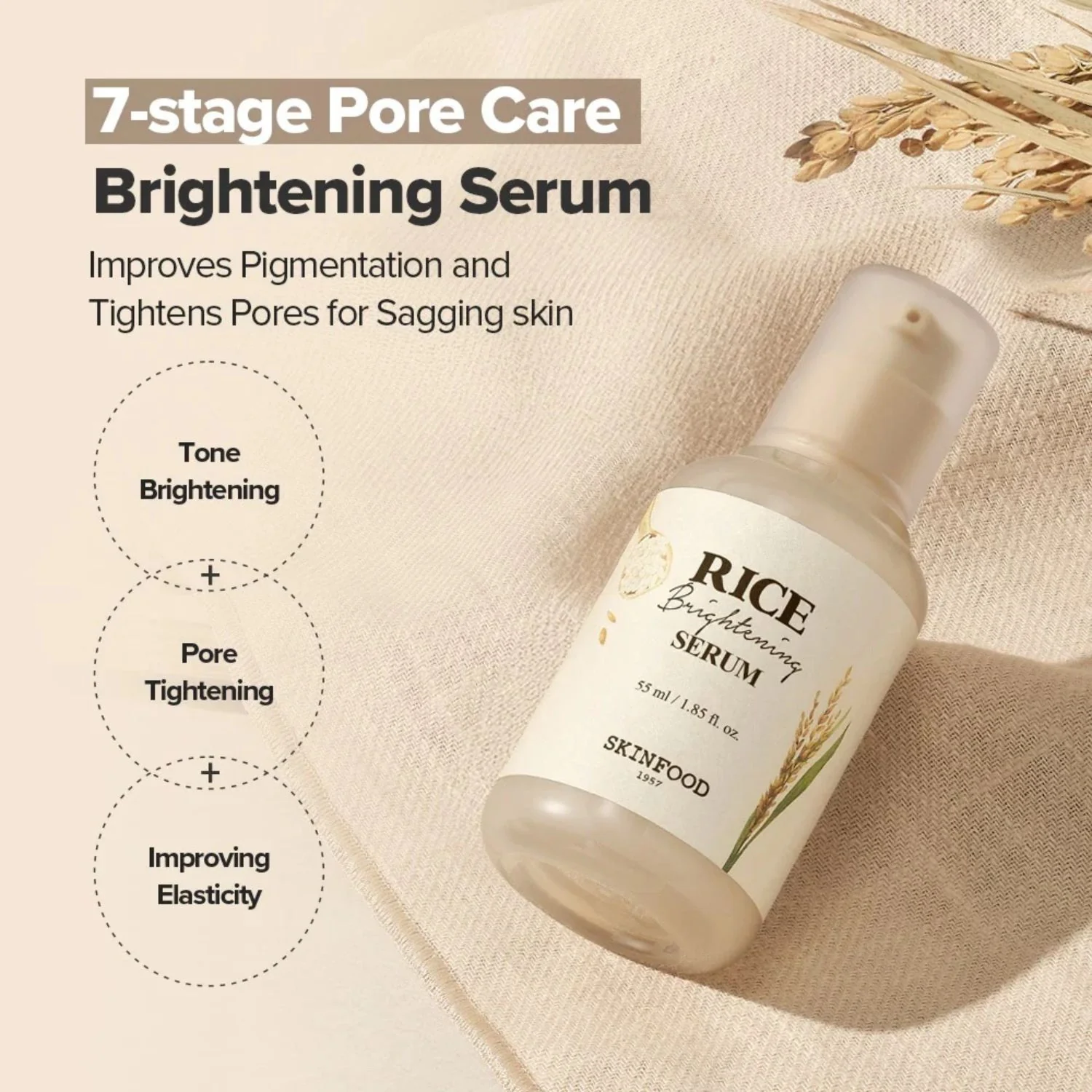 Skinfood | Rice Brightening Serum 55ml - Image 2
