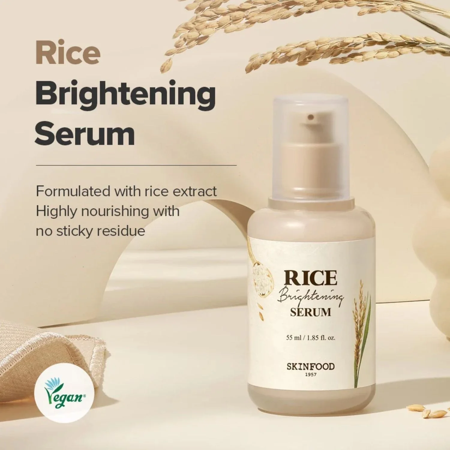 Skinfood | Rice Brightening Serum 55ml - Image 4