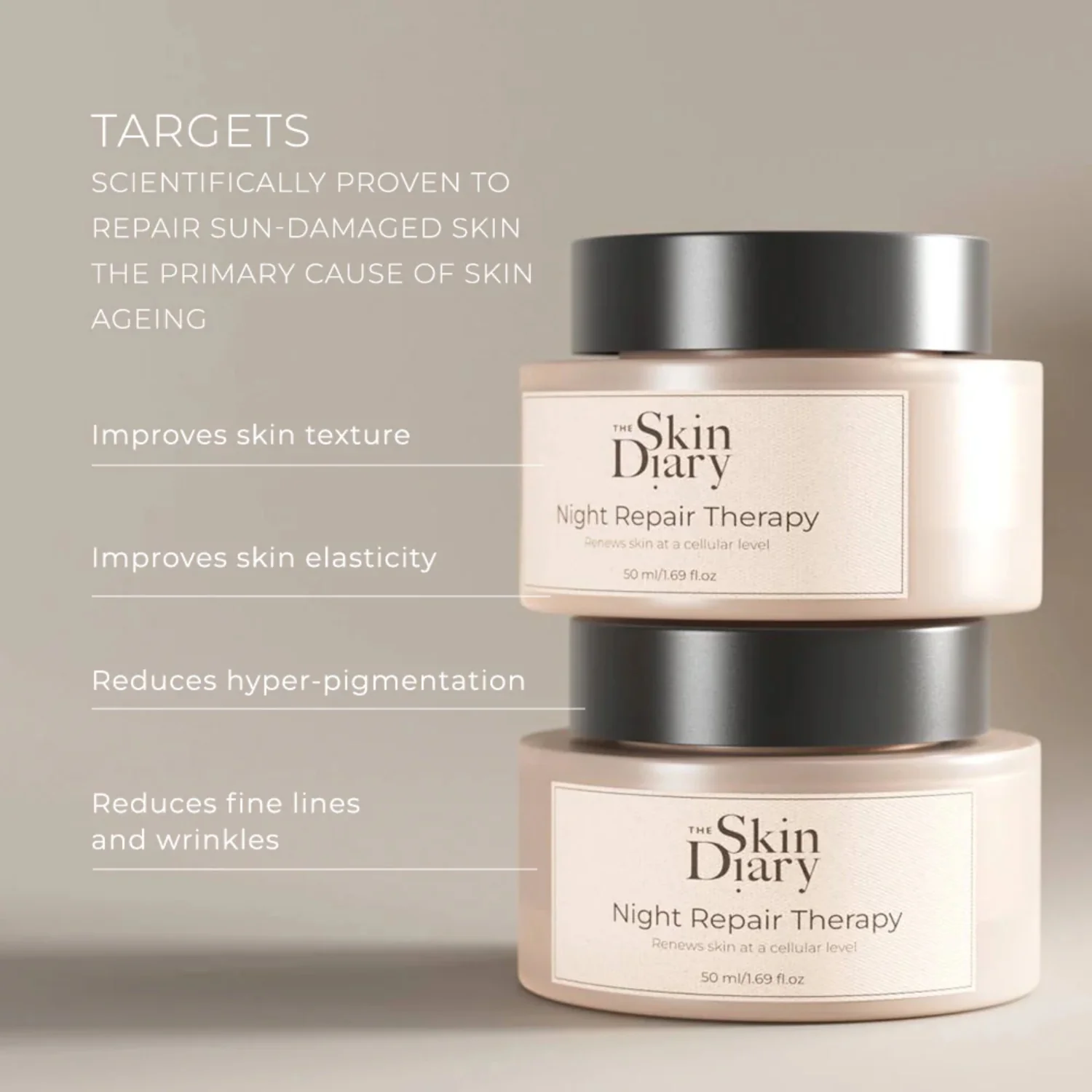 The Skin Diary Night Repair Therapy 50ml - Image 4